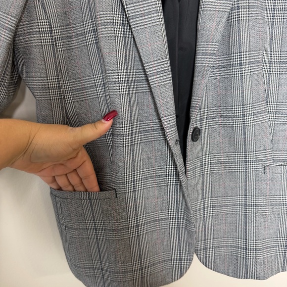 Banana Republic Black and Grey Blazer Size 14 - Picture 2 of 12